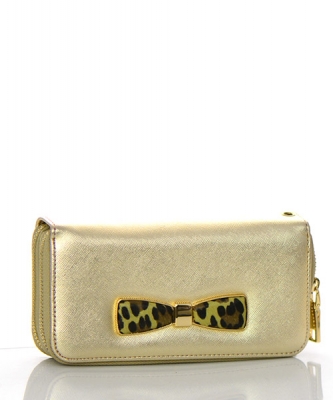 Faux Leather Wallet MS106W 38473 Gold